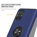 For Samsung Galaxy A71 4G PC + TPU Shockproof Magnetic Protective Case with Invisible Ring Holder(Blue)