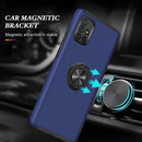 For Samsung Galaxy A71 4G PC + TPU Shockproof Magnetic Protective Case with Invisible Ring Holder(Blue)