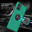 For Samsung Galaxy A71 4G PC + TPU Shockproof Magnetic Protective Case with Invisible Ring Holder(Dark Green)