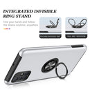 For Samsung Galaxy A71 4G PC + TPU Shockproof Magnetic Protective Case with Invisible Ring Holder(Silver)