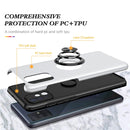 For Samsung Galaxy A71 4G PC + TPU Shockproof Magnetic Protective Case with Invisible Ring Holder(Silver)