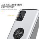 For Samsung Galaxy A71 4G PC + TPU Shockproof Magnetic Protective Case with Invisible Ring Holder(Silver)