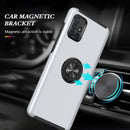 For Samsung Galaxy A71 4G PC + TPU Shockproof Magnetic Protective Case with Invisible Ring Holder(Silver)