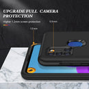 For Samsung Galaxy A21s PC + TPU Shockproof Magnetic Protective Case with Invisible Ring Holder(Black)