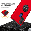 For Samsung Galaxy A21s PC + TPU Shockproof Magnetic Protective Case with Invisible Ring Holder(Red)