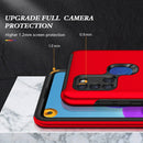 For Samsung Galaxy A21s PC + TPU Shockproof Magnetic Protective Case with Invisible Ring Holder(Red)