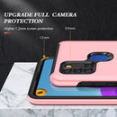 For Samsung Galaxy A21s PC + TPU Shockproof Magnetic Protective Case with Invisible Ring Holder(Rose Gold)
