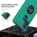 For Samsung Galaxy A21s PC + TPU Shockproof Magnetic Protective Case with Invisible Ring Holder(Dark Green)