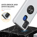 For Samsung Galaxy A21s PC + TPU Shockproof Magnetic Protective Case with Invisible Ring Holder(Silver)
