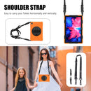 For Lenovo Tab P11 TB-J606F / Pad 11 Plus 2021 Shockproof Colorful Silicone + PC Protective Case with Holder & Hand Strap & Shoulder Strap(Orange)