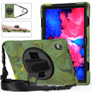 For Lenovo Tab P11 TB-J606F / Pad 11 Plus 2021 Shockproof Colorful Silicone + PC Protective Case with Holder & Hand Strap & Shoulder Strap(Camouflage)