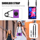 For Lenovo Tab P11 TB-J606F / Pad 11 Plus 2021 Shockproof Colorful Silicone + PC Protective Case with Holder & Hand Strap & Shoulder Strap(Purple)