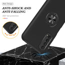 For Huawei Y7a PC + TPU Shockproof Magnetic Protective Case with Invisible Ring Holder(Black)