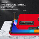 For Huawei Y7a PC + TPU Shockproof Magnetic Protective Case with Invisible Ring Holder(Red)