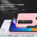 For Huawei Y7a PC + TPU Shockproof Magnetic Protective Case with Invisible Ring Holder(Rose Gold)