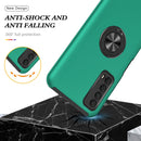 For Huawei Y7a PC + TPU Shockproof Magnetic Protective Case with Invisible Ring Holder(Dark Green)