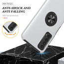 For Huawei Y7a PC + TPU Shockproof Magnetic Protective Case with Invisible Ring Holder(Silver)