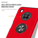 For Huawei Y9a PC + TPU Shockproof Magnetic Protective Case with Invisible Ring Holder(Red)