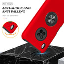 For Huawei Y9a PC + TPU Shockproof Magnetic Protective Case with Invisible Ring Holder(Red)