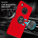 For Huawei Y9a PC + TPU Shockproof Magnetic Protective Case with Invisible Ring Holder(Red)