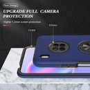For Huawei Y9a PC + TPU Shockproof Magnetic Protective Case with Invisible Ring Holder(Blue)