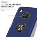 For Huawei Y9a PC + TPU Shockproof Magnetic Protective Case with Invisible Ring Holder(Blue)