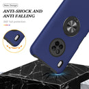 For Huawei Y9a PC + TPU Shockproof Magnetic Protective Case with Invisible Ring Holder(Blue)