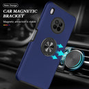 For Huawei Y9a PC + TPU Shockproof Magnetic Protective Case with Invisible Ring Holder(Blue)