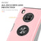 For Huawei Y9a PC + TPU Shockproof Magnetic Protective Case with Invisible Ring Holder(Rose Gold)