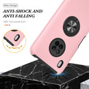 For Huawei Y9a PC + TPU Shockproof Magnetic Protective Case with Invisible Ring Holder(Rose Gold)