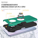 For Huawei Y9a PC + TPU Shockproof Magnetic Protective Case with Invisible Ring Holder(Dark Green)