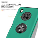 For Huawei Y9a PC + TPU Shockproof Magnetic Protective Case with Invisible Ring Holder(Dark Green)