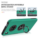 For Huawei Y9a PC + TPU Shockproof Magnetic Protective Case with Invisible Ring Holder(Dark Green)