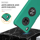 For Huawei Y9a PC + TPU Shockproof Magnetic Protective Case with Invisible Ring Holder(Dark Green)