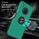 For Huawei Y9a PC + TPU Shockproof Magnetic Protective Case with Invisible Ring Holder(Dark Green)