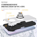 For Huawei Y9a PC + TPU Shockproof Magnetic Protective Case with Invisible Ring Holder(Silver)
