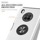 For Huawei Y9a PC + TPU Shockproof Magnetic Protective Case with Invisible Ring Holder(Silver)