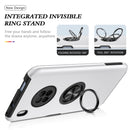 For Huawei Y9a PC + TPU Shockproof Magnetic Protective Case with Invisible Ring Holder(Silver)