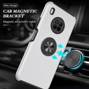 For Huawei Y9a PC + TPU Shockproof Magnetic Protective Case with Invisible Ring Holder(Silver)