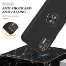 For Motorola Moto G9 Plus PC + TPU Shockproof Magnetic Protective Case with Invisible Ring Holder(Black)