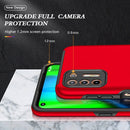 For Motorola Moto G9 Plus PC + TPU Shockproof Magnetic Protective Case with Invisible Ring Holder(Red)