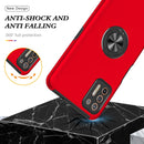 For Motorola Moto G9 Plus PC + TPU Shockproof Magnetic Protective Case with Invisible Ring Holder(Red)