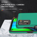 For Motorola Moto G9 Plus PC + TPU Shockproof Magnetic Protective Case with Invisible Ring Holder(Dark Green)