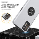 For Motorola Moto G9 Plus PC + TPU Shockproof Magnetic Protective Case with Invisible Ring Holder(Silver)