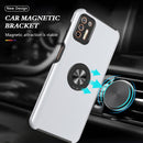 For Motorola Moto G9 Plus PC + TPU Shockproof Magnetic Protective Case with Invisible Ring Holder(Silver)