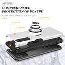 For Xiaomi Poco M3 PC + TPU Shockproof Magnetic Protective Case with Invisible Ring Holder(Silver)