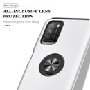 For Xiaomi Poco M3 PC + TPU Shockproof Magnetic Protective Case with Invisible Ring Holder(Silver)