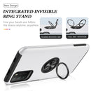 For Xiaomi Poco M3 PC + TPU Shockproof Magnetic Protective Case with Invisible Ring Holder(Silver)