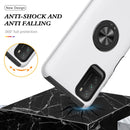For Xiaomi Poco M3 PC + TPU Shockproof Magnetic Protective Case with Invisible Ring Holder(Silver)