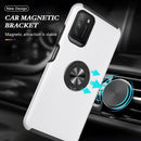 For Xiaomi Poco M3 PC + TPU Shockproof Magnetic Protective Case with Invisible Ring Holder(Silver)